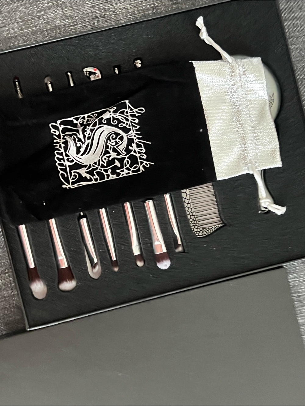 Harry Potter makeup/cosmetic Brush Set with Silver Accents
